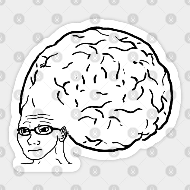 Big Brain Meme Sticker by artsylab